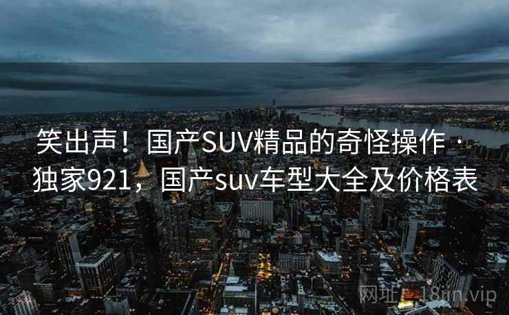 笑出声！国产SUV精品的奇怪操作 · 独家921，国产suv车型大全及价格表
